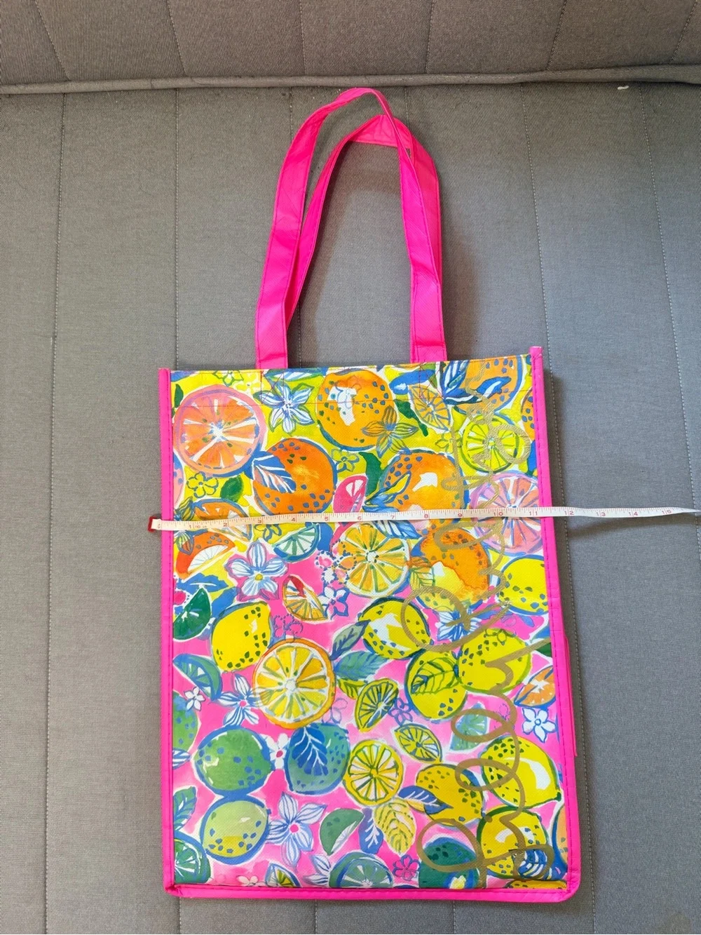 Lilly Pulitzer Pink Citrus Pattern Tote